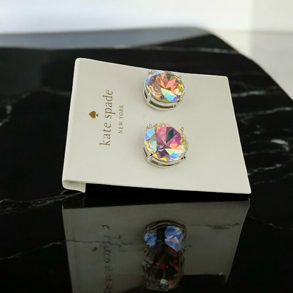 Kate Spade Silver Iridescent Stud Earrings - Picture 4 of 5